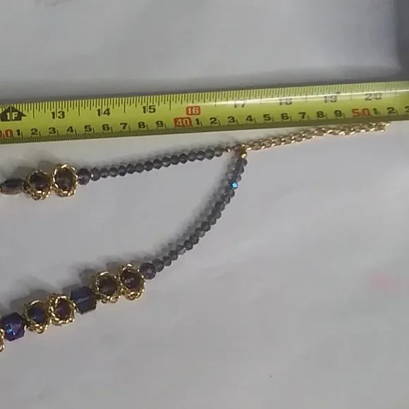 New Eye Candy Los Angeles two strands statement necklace 14 Kt gold plated - Picture 10 of 16